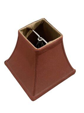 Vintage Square Bell Clip on Satin Mini Lamp Shade